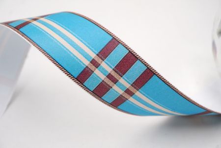 Türkis & Burgunder Karoband_AI